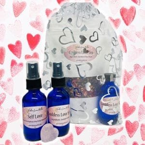 Goddess Love Kit - Body Spray, Crystal Heart & Tea