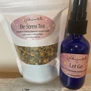 De-Stress Kit: Tea + Heart Crystal + Let Go Body Spray